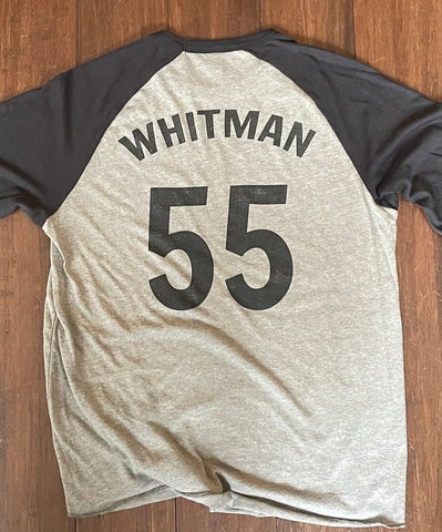 Unisex Baseball Tee (3/4 Sleeve): Walt Whitman #55