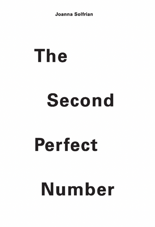 The Second Perfect Number by Joanna Solfrian