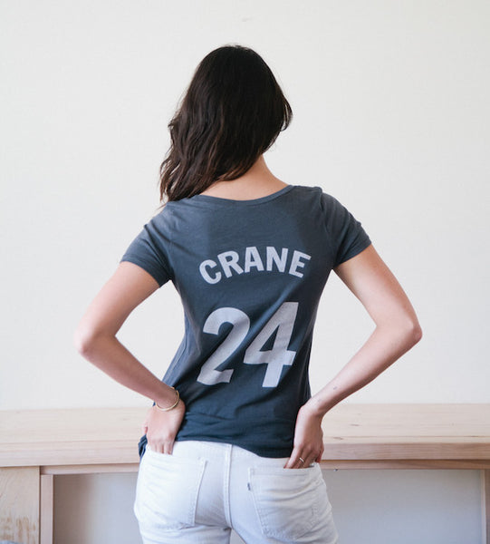 Women's Baseball Tee: Hart Crane #24