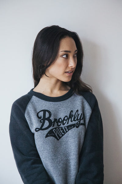 Brooklyn Poets Baseball Sweatshirt: Black